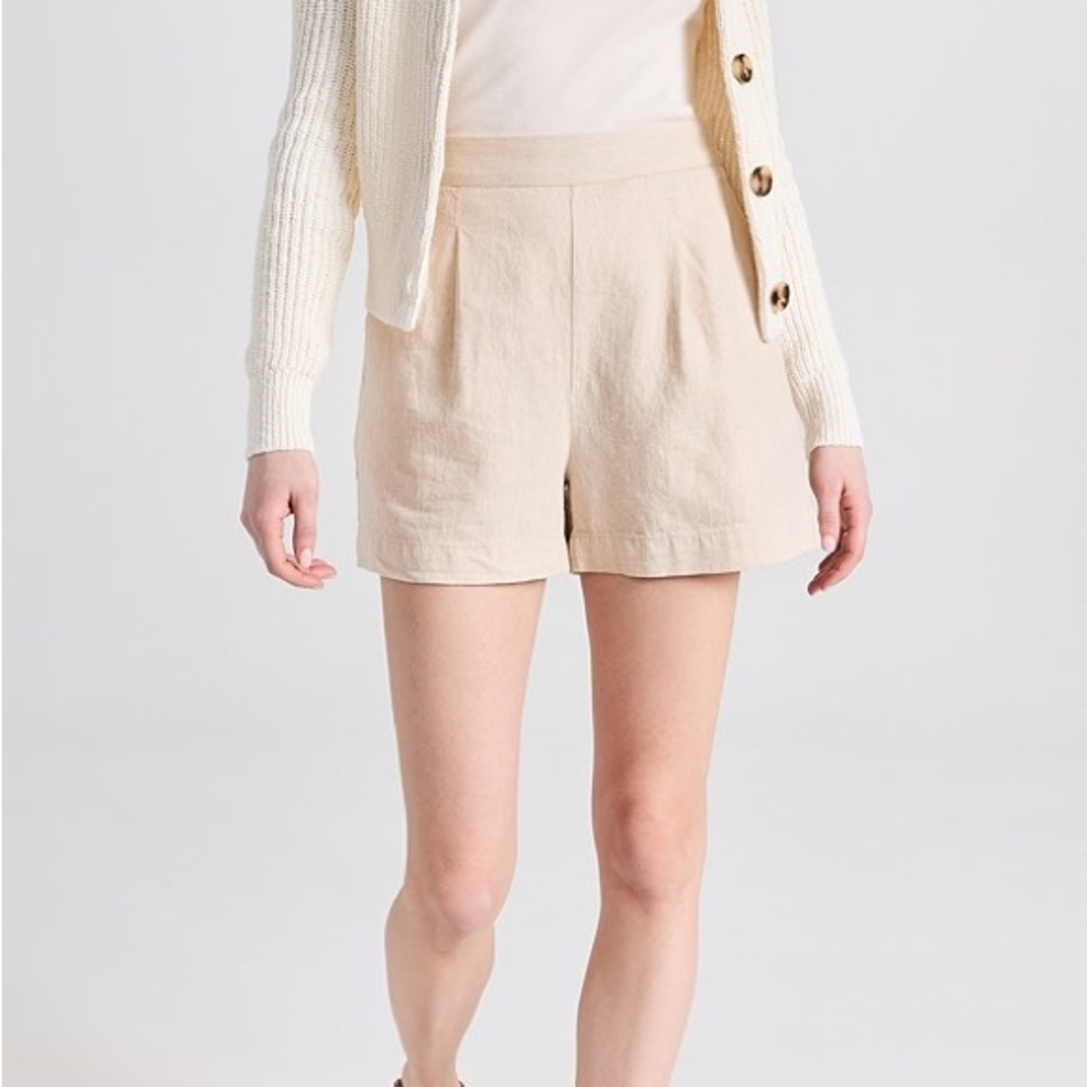 Madewell Clean Pull On Shorts in Linen-Cotton Blend